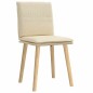 vidaXL Esszimmerstühle 2 Stk. Creme Stoff
