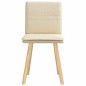 vidaXL Esszimmerstühle 2 Stk. Creme Stoff