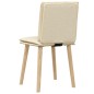 vidaXL Esszimmerstühle 2 Stk. Creme Stoff