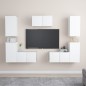 7-tlg. TV-Schrank-Set Weiß Holzwerkstoff 7-tlg. TV-Schrank-Set Weiß Holzwerkstoff