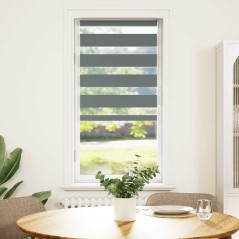 vidaXL Zebrarollo Dunkelgrau 60x150 cm Stoffbreite 55,9 cm Polyester