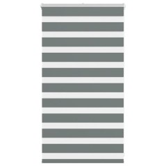 vidaXL Zebrarollo Dunkelgrau 85x100 cm Stoffbreite 80,9 cm Polyester
