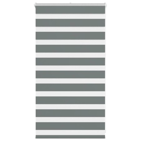 vidaXL Zebrarollo Dunkelgrau 85x100 cm Stoffbreite 80,9 cm Polyester