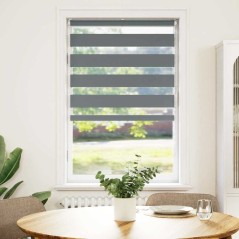 vidaXL Zebrarollo Dunkelgrau 75x100 cm Stoffbreite 70,9 cm Polyester