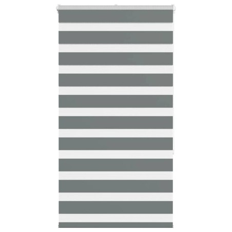 vidaXL Zebrarollo Dunkelgrau 85x150 cm Stoffbreite 80,9 cm Polyester