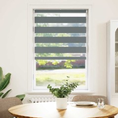 vidaXL Zebrarollo Dunkelgrau 85x150 cm Stoffbreite 80,9 cm Polyester
