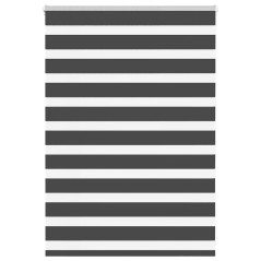 vidaXL Zebrarollo Schwarz 115x100 cm Stoffbreite 110,9 cm Polyester