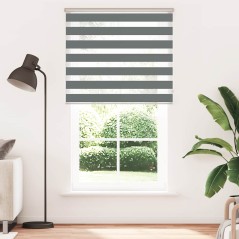 vidaXL Zebrarollo Dunkelgrau 130x200 cm Stoffbreite 125,9 cm Polyester