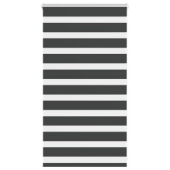 vidaXL Zebrarollo Schwarz 85x100 cm Stoffbreite 80,9 cm Polyester
