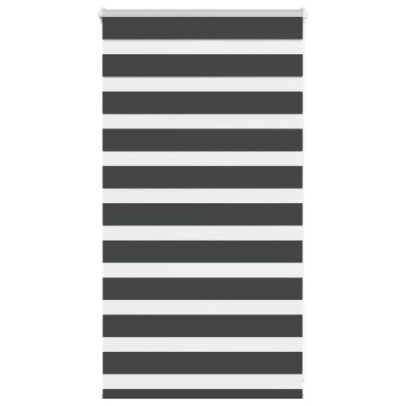 vidaXL Zebrarollo Schwarz 85x100 cm Stoffbreite 80,9 cm Polyester