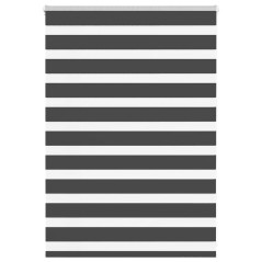 vidaXL Zebrarollo Schwarz 105x100 cm Stoffbreite 100,9 cm Polyester
