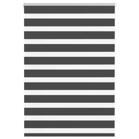 vidaXL Zebrarollo Schwarz 105x100 cm Stoffbreite 100,9 cm Polyester