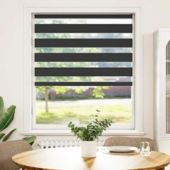 vidaXL Zebrarollo Schwarz 105x100 cm Stoffbreite 100,9 cm Polyester
