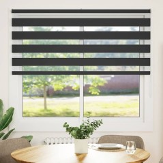vidaXL Zebrarollo Schwarz 155x150 cm Stoffbreite 150,9 cm Polyester