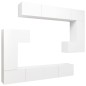 8-tlg. TV-Schrank-Set Weiß Holzwerkstoff 8-tlg. TV-Schrank-Set Weiß Holzwerkstoff