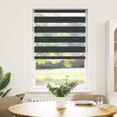 vidaXL Zebrarollo Schwarz 90x150 cm Stoffbreite 85,9 cm Polyester