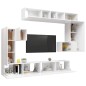 8-tlg. TV-Schrank-Set Weiß Holzwerkstoff 8-tlg. TV-Schrank-Set Weiß Holzwerkstoff