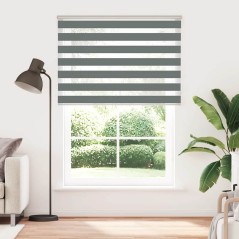 vidaXL Zebrarollo Dunkelgrau 155x200 cm Stoffbreite 150,9 cm Polyester