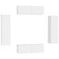 4-tlg. TV-Schrank-Set Weiß Holzwerkstoff 4-tlg. TV-Schrank-Set Weiß Holzwerkstoff