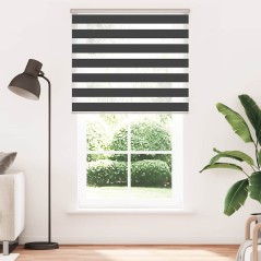 vidaXL Zebrarollo Schwarz 120x200 cm Stoffbreite 115,9 cm Polyester