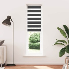 vidaXL Zebrarollo Schwarz 55x230 cm Stoffbreite 50,9 cm Polyester