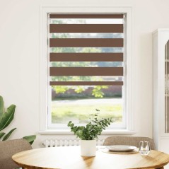 vidaXL Zebrarollo Braun 75x100 cm Stoffbreite 70,9 cm Polyester