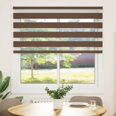vidaXL Zebrarollo Braun 145x100 cm Stoffbreite 140,9 cm Polyester