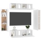 6-tlg. TV-Schrank-Set Weiß Holzwerkstoff 6-tlg. TV-Schrank-Set Weiß Holzwerkstoff