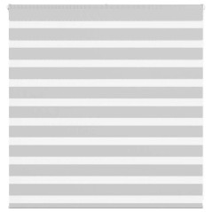 vidaXL Zebrarollo Hellgrau 145x100 cm Stoffbreite 140,9 cm Polyester