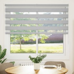 vidaXL Zebrarollo Hellgrau 165x100 cm Stoffbreite 160,9 cm Polyester