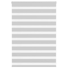vidaXL Zebrarollo Hellgrau 105x100 cm Stoffbreite 100,9 cm Polyester