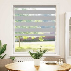 vidaXL Zebrarollo Hellgrau 105x100 cm Stoffbreite 100,9 cm Polyester