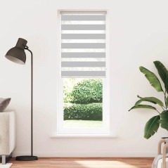 vidaXL Zebrarollo Hellgrau 90x230 cm Stoffbreite 85,9 cm Polyester