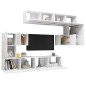 8-tlg. TV-Schrank-Set Weiß Holzwerkstoff 8-tlg. TV-Schrank-Set Weiß Holzwerkstoff