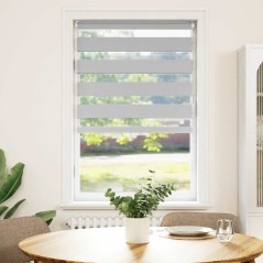 vidaXL Zebrarollo Hellgrau 80x150 cm Stoffbreite 75,9 cm Polyester