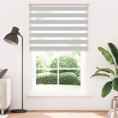 vidaXL Zebrarollo Hellgrau 150x200 cm Stoffbreite 145,9 cm Polyester