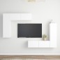 vidaXL 4-tlg. TV-Schrank-Set Weiß Holzwerkstoff vidaXL 4-tlg. TV-Schrank-Set Weiß Holzwerkstoff