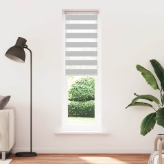 vidaXL Zebrarollo Hellgrau 60x230 cm Stoffbreite 55,9 cm Polyester