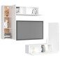 vidaXL 4-tlg. TV-Schrank-Set Weiß Holzwerkstoff vidaXL 4-tlg. TV-Schrank-Set Weiß Holzwerkstoff