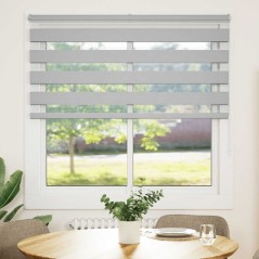vidaXL Zebrarollo Hellgrau 150x150 cm Stoffbreite 145,9 cm Polyester