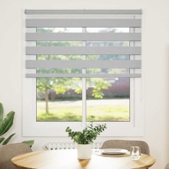vidaXL Zebrarollo Hellgrau 120x150 cm Stoffbreite 115,9 cm Polyester