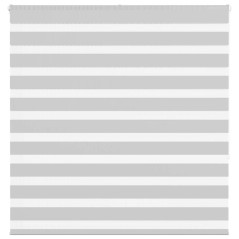 vidaXL Zebrarollo Hellgrau 140x150 cm Stoffbreite 135,9 cm Polyester