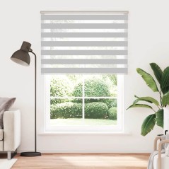 vidaXL Zebrarollo Hellgrau 135x230 cm Stoffbreite 130,9 cm Polyester