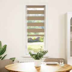 vidaXL Zebrarollo Sandbraun 40x150 cm Stoffbreite 35,9 cm Polyester
