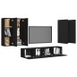 vidaXL 6-tlg. TV-Schrank-Set Schwarz Holzwerkstoff vidaXL 6-tlg. TV-Schrank-Set Schwarz Holzwerkstoff