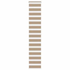 vidaXL Zebrarollo Sandbraun 40x200 cm Stoffbreite 35,9 cm Polyester
