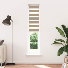 vidaXL Zebrarollo Sandbraun 40x200 cm Stoffbreite 35,9 cm Polyester