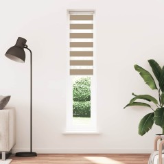 vidaXL Zebrarollo Sandbraun 50x200 cm Stoffbreite 45,9 cm Polyester