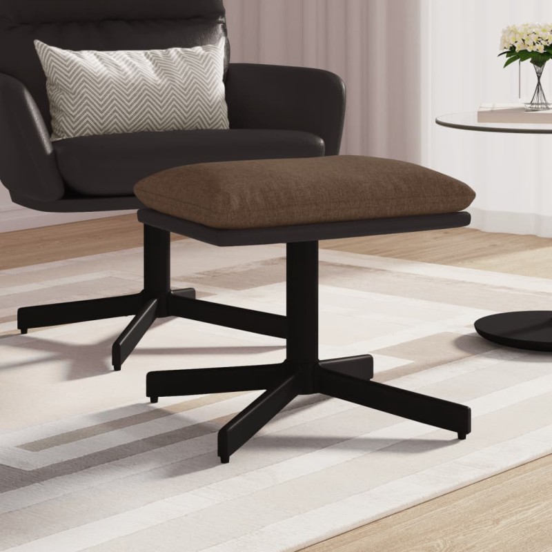 Fußhocker Braun 60x60x36 cm Stoff und Kunstleder Fußhocker Braun 60x60x36 cm Stoff und Kunstleder