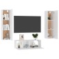 3-tlg. TV-Schrank-Set Weiß Holzwerkstoff 3-tlg. TV-Schrank-Set Weiß Holzwerkstoff